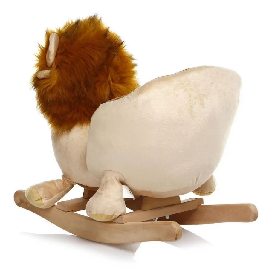 Sallanan Ahşap Ayaklı Peluş Aslan Koltuk