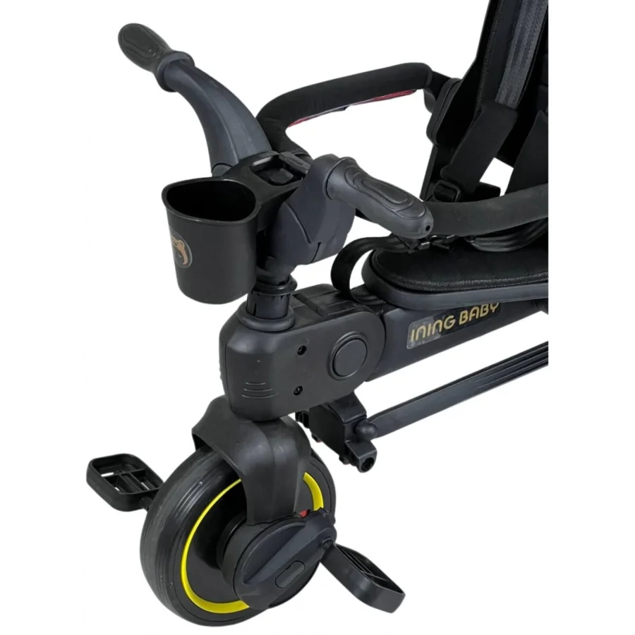 Taşınabilir 4ü 1 Arada Katlanabilir İtmeli Üç Tekerlekli Bisiklet - Gold Edition