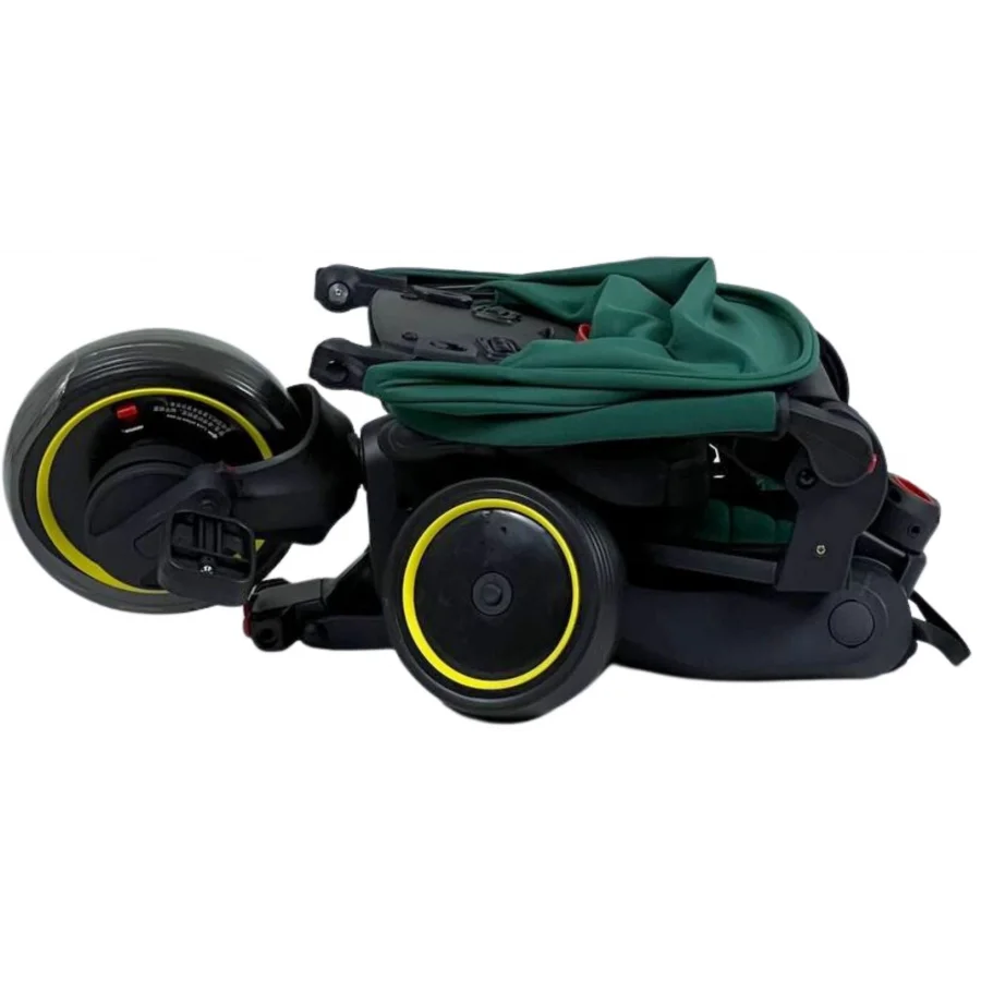 Taşınabilir 4ü 1 Arada Katlanabilir İtmeli Üç Tekerlekli Bisiklet Yeşil