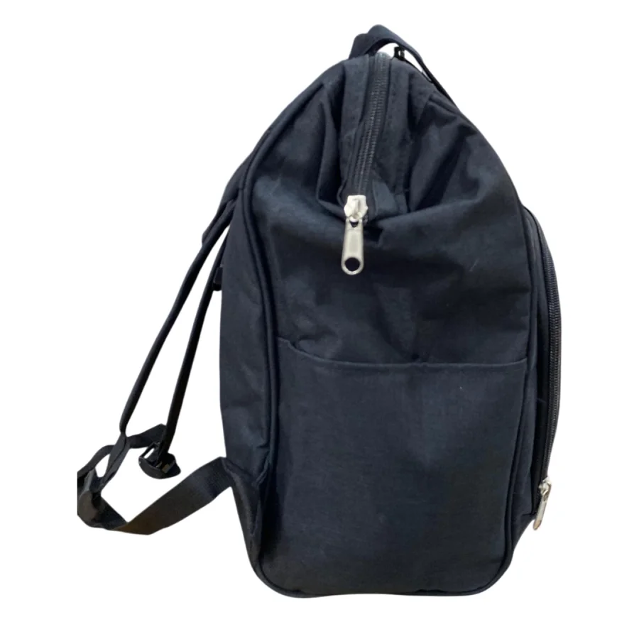 Tibixi Yerli Anne Bebek Bakım Sırt Çantası Biberon Termoslu Sıvı Geçirmez Bebek Çantası - Siyah