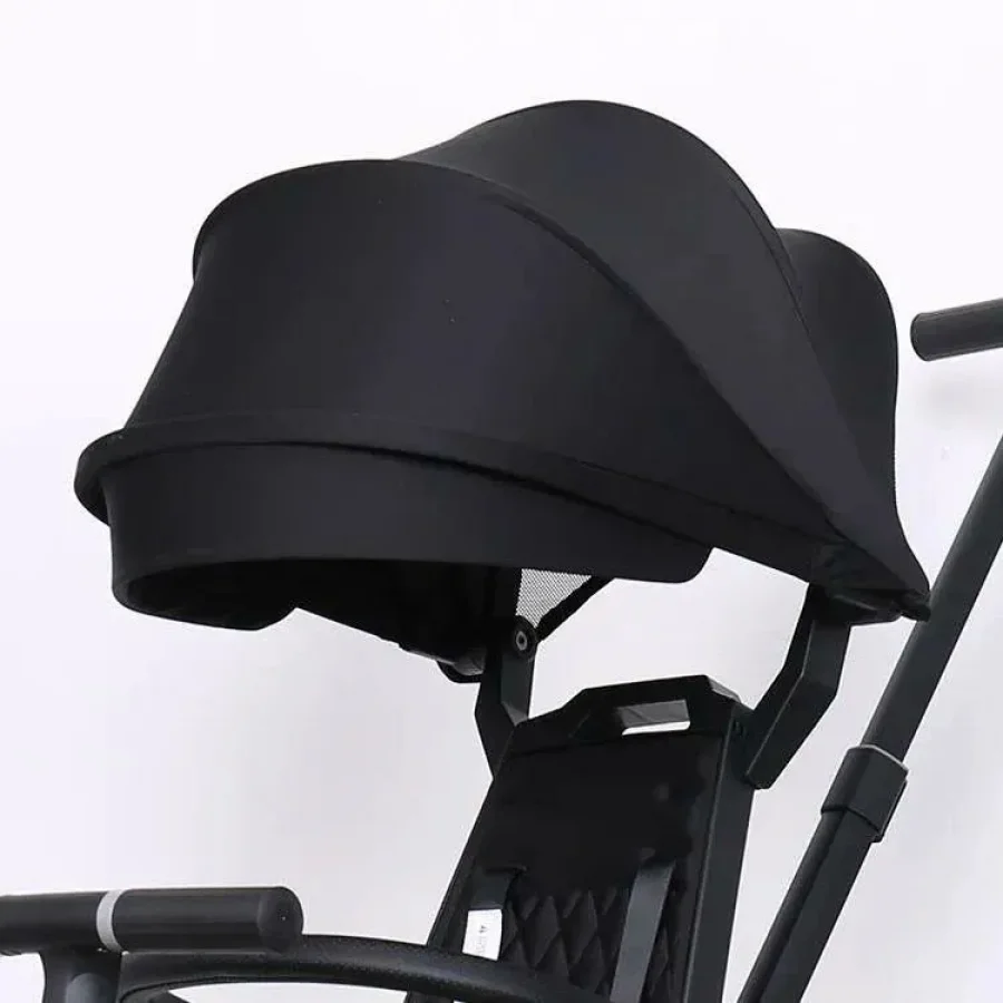 Üç Tekerlekli Katlanır Çift Yönlü Ebeveyn Kontrollü Çocuk Bisikleti - Siyah