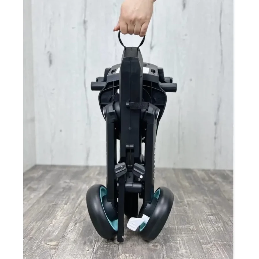 Üç Tekerlekli Katlanır Çift Yönlü Ebeveyn Kontrollü Çocuk Bisikleti - Turkuaz