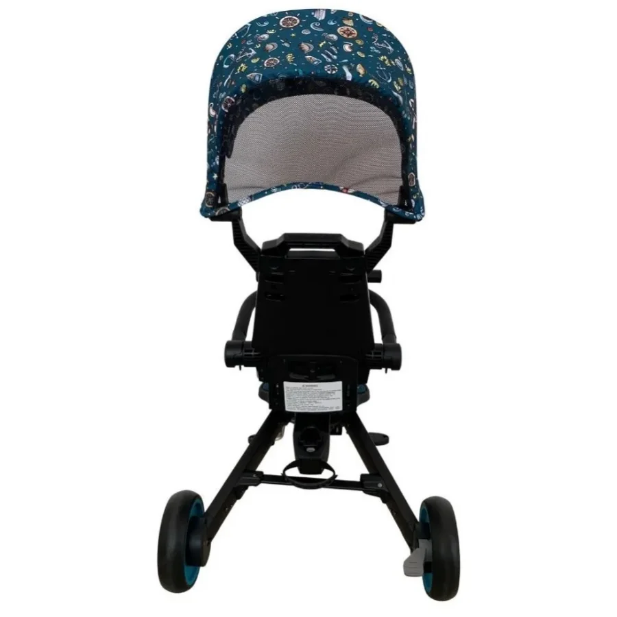 Üç Tekerlekli Katlanır Çift Yönlü Ebeveyn Kontrollü Çocuk Bisikleti -Yeşil