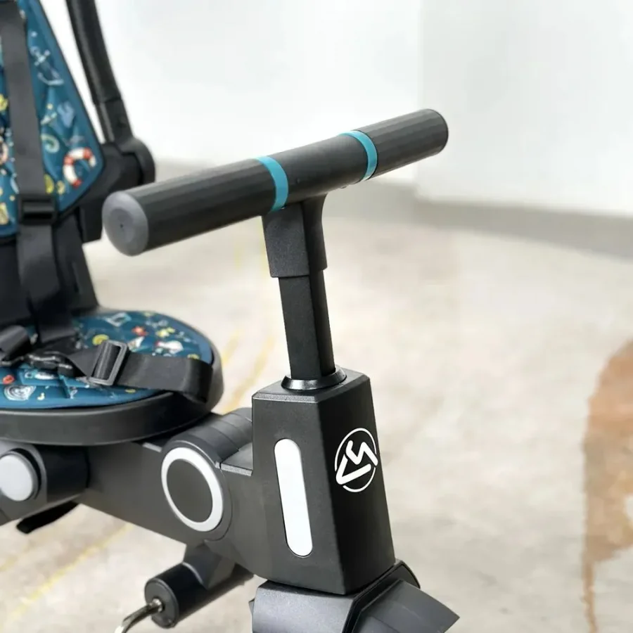 Üç Tekerlekli Katlanır Çift Yönlü Ebeveyn Kontrollü Çocuk Bisikleti -Yeşil