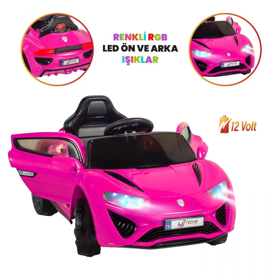 Uj Toys Jagor Uzaktan Kumandalı Akülü Araba 12V-Pembe