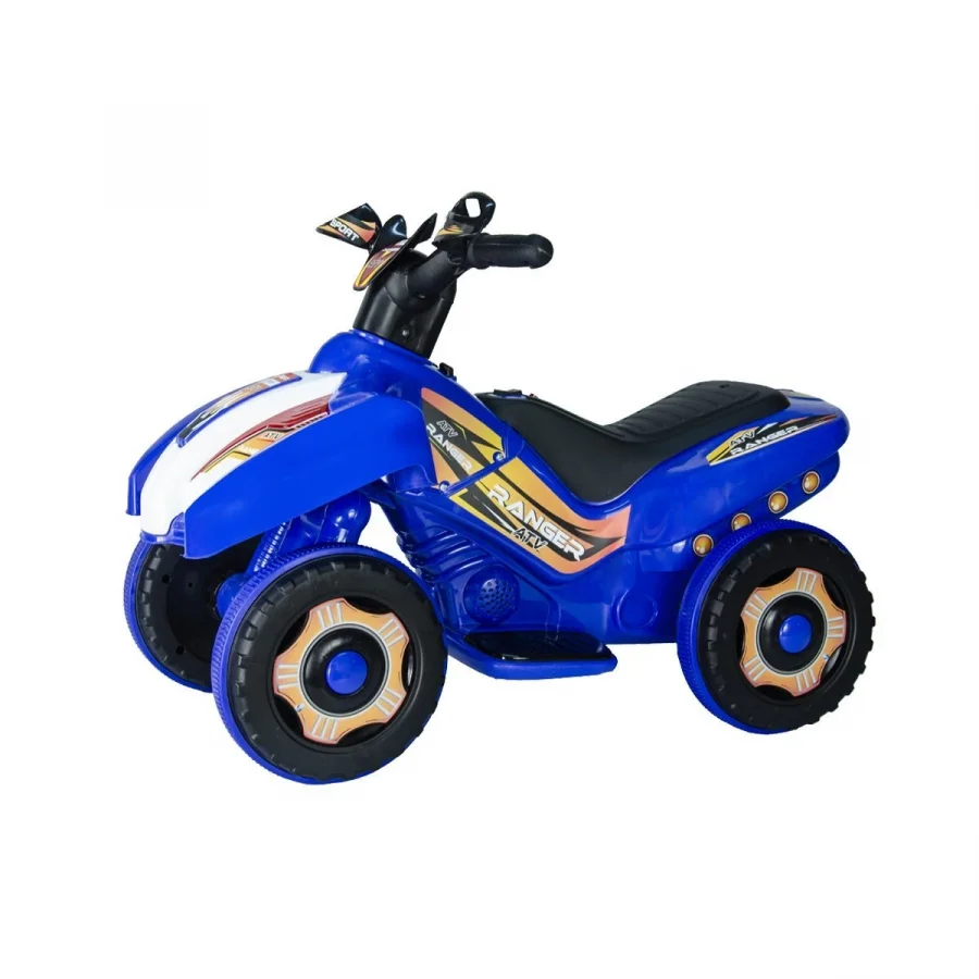 Uj Toys Müzikli ve Led Işıklı Akülü Atv 6V Ranger Mavi