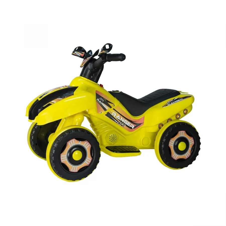 Uj Toys Müzikli ve Led Işıklı Akülü Atv 6V Ranger Sarı