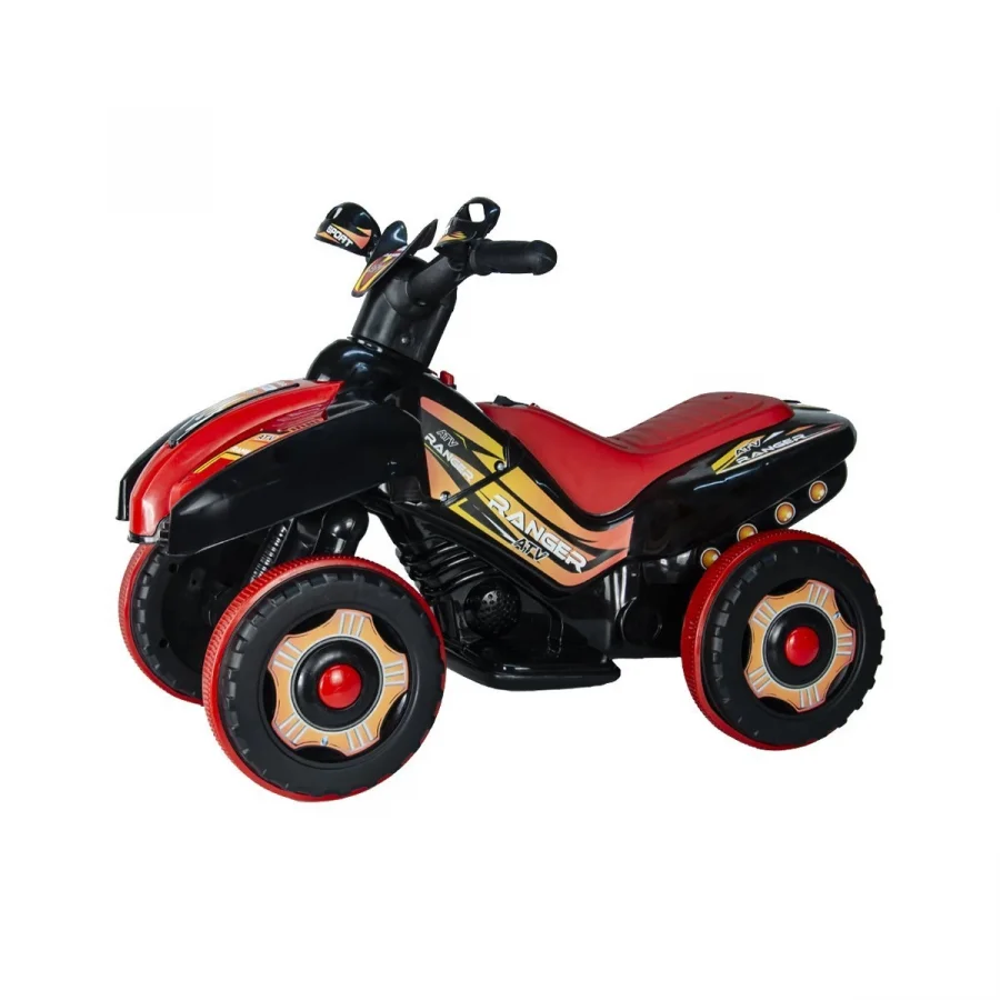 Uj Toys Müzikli ve Led Işıklı Akülü Atv 6V Ranger Siyah