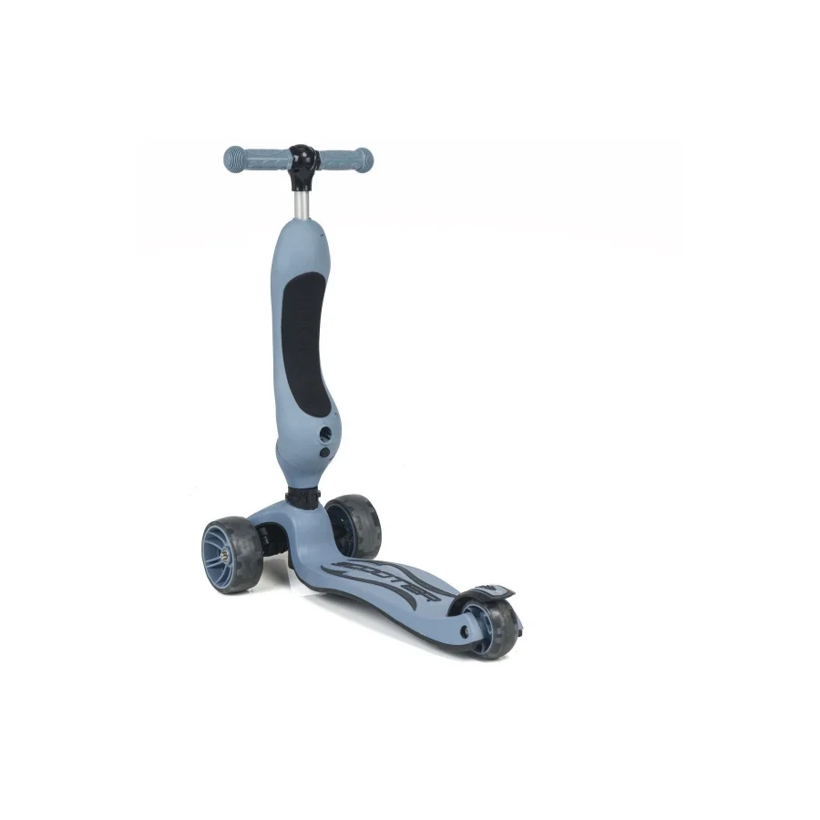 UniCare Smart Oturaklı Çocuk Scooter 3 Tekerlekli Led Işıklı Scooter Yükseklik Ayarlı - Mavi