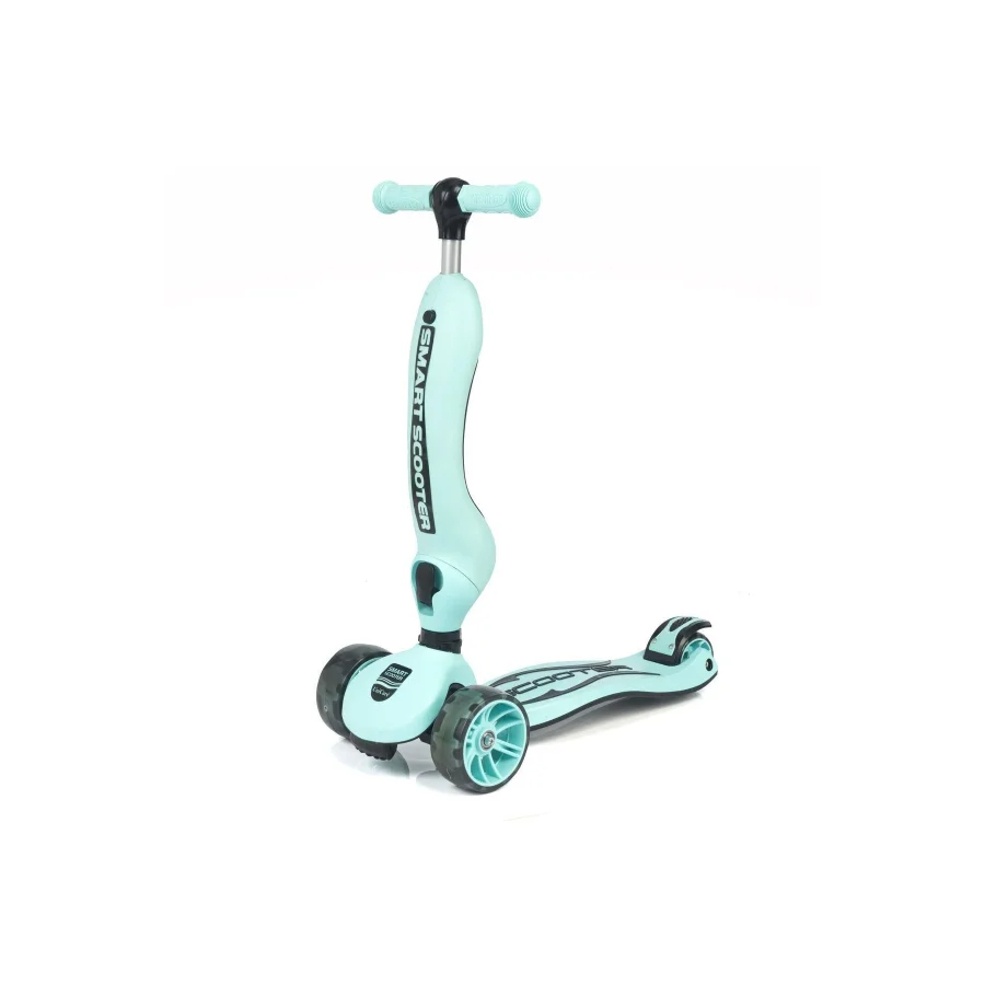 UniCare Smart Oturaklı Çocuk Scooter 3 Tekerlekli Led Işıklı Scooter Yükseklik Ayarlı - Su Yeşili