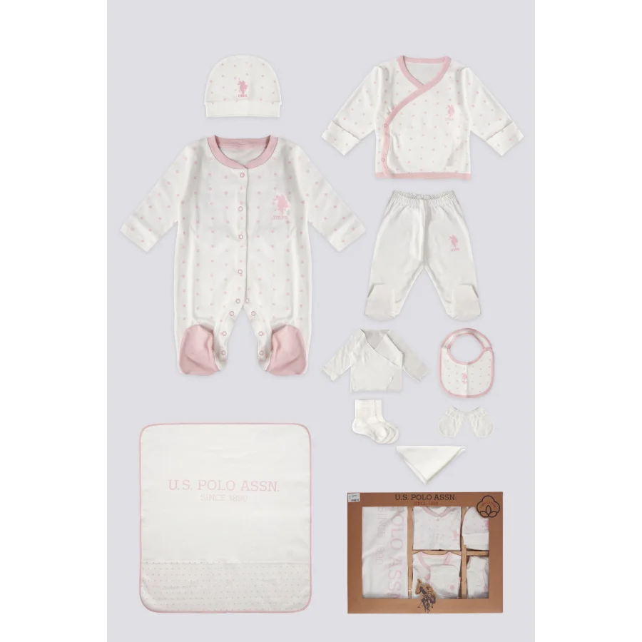 U.S. Polo Kız Bebek 10Lu Hastane Çıkışı 1934 Krem