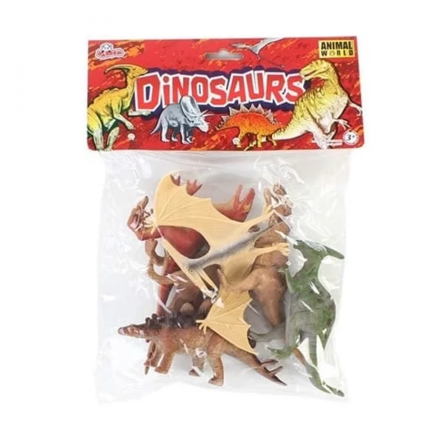 Vardem Çeşitli Dinazor Hayvanları Seti - 6lı Poşette