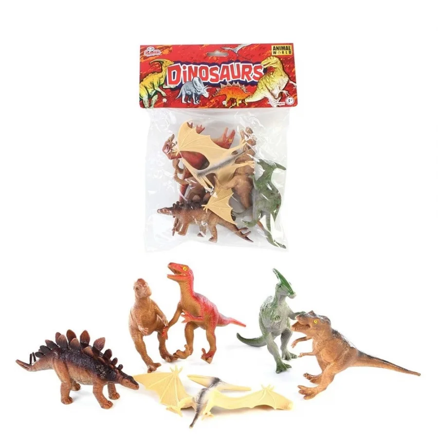 Vardem Çeşitli Dinazor Hayvanları Seti - 6lı Poşette