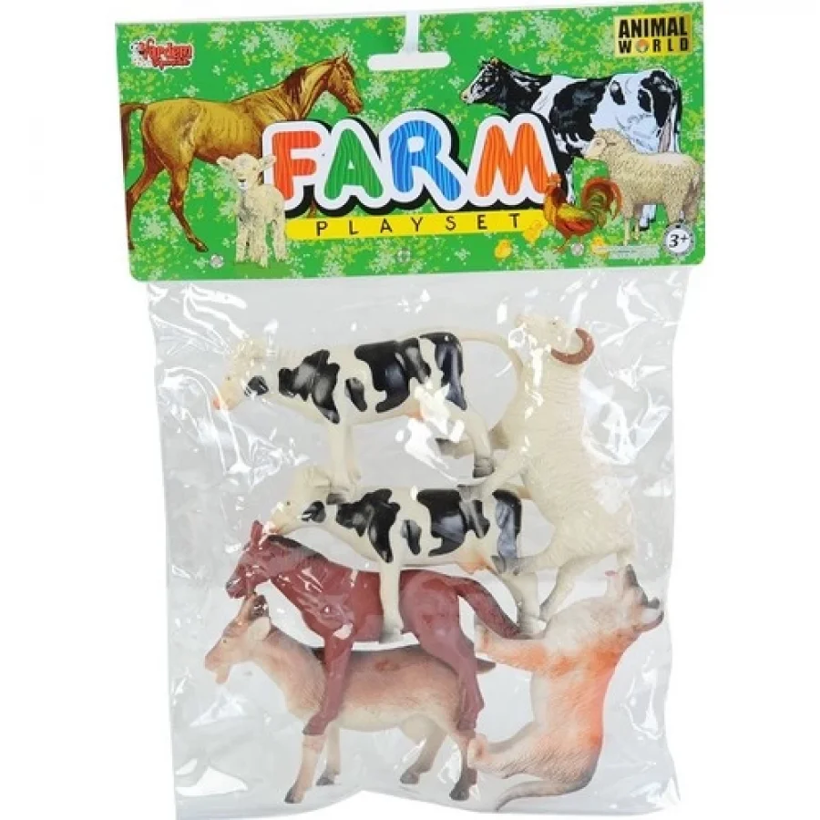 Vardem Poşetli 6 Lı Çiftlik Hayvanları 13cm