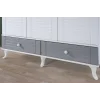 2KA Cover Grey 3 Kapılı Dolap