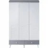 2KA Cover Grey 3 Kapılı Dolap