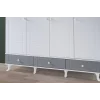 2KA Cover Grey 4 Kapılı Karyolalı Çocuk Odası Takımı