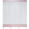 2KA Cover Pink 4 Kapılı Dolap