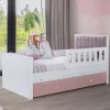 2KA Cover Pink Yavru Yataklı Kapitoneli Karyola