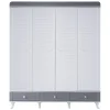 2KA Joy Gray 4 Kapılı Dolap