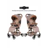 4 Baby Drone Kabin İkiz Aparatlı Bebek Arabası / Kahve
