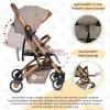 4 Baby Drone Travel Sistem Bebek Arabası Gold / Kahve
