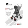 4 Baby Easy Pratik Baston Bebek Arabası - Gri
