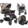 4 Baby Olimpos Travel Sistem Çift Yönlü Bebek Arabası / Kahve