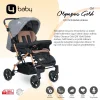 4 Baby Olympus Gold Çift Yönlü Bebek Arabası Gri