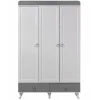 Aqua Grey 3 Kapılı Bebek Odası Dolap