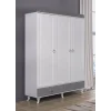 Aqua Grey 3 Kapılı Bebek Odası Dolap