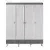 Aqua Grey 4 Kapılı Bebek Odası Dolap