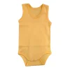 Askılı Çıtçıtlı Body Zıbın Bebek Atlet - Sarı