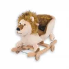 Babymiss Tekerlekli Ve Ahşap Ayaklı Sallanan At, Eşek Peluş Oyuncak - Aslan