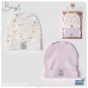 Begi 2 li Bebek Şapkası / Çiçekli Pembe