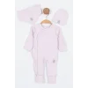 Begi Ters Dikişli Yandan Çıtçıtlı Bebek Tulum Lila - 0-3 Ay