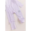 Begi Ters Dikişli Yandan Çıtçıtlı Bebek Tulum Lila - 0-3 Ay