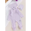 Begi Ters Dikişli Yandan Çıtçıtlı Bebek Tulum Lila - 0-3 Ay