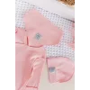 Begi Ters Dikişli Yandan Çıtçıtlı Bebek Tulum Pembe - 0-3 Ay