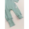 Begi Ters Dikişli Yandan Çıtçıtlı Bebek Tulum Yeşil - 0-3 Ay