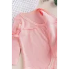 Begi Ters Dikişli Yeni Doğan Kruvaze Çıt Çıtlı Body Zıbın - Pembe