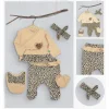 Begisa Kız Bebek Leopar Desenli 5 Parça Hastane Çıkış Seti