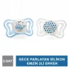 Chicco PhysioForma Light Gece Parlayan Silikon Emzik 2li 2-6 Ay Erkek