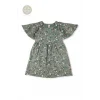 Çiçekli Kloş Tasarım Günlük Ve Rahat Yazlık Kız Çocuk Elbise