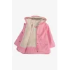 Haribo PU İçi Kürk Kaban Yağmurluk Mont - Pembe