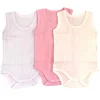 Kız Bebek Atlet Body 3Lü Jakarlı Beyaz-Pembe-Krem
