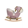 Sallanan Ahşap Ayaklı Peluş Eşek Koltuk - Pembe