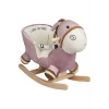Sallanan Ahşap Ayaklı Peluş Eşek Koltuk - Pembe