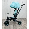 Üç Tekerlekli Katlanır Çift Yönlü Ebeveyn Kontrollü Çocuk Bisikleti - Turkuaz