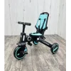 Üç Tekerlekli Katlanır Çift Yönlü Ebeveyn Kontrollü Çocuk Bisikleti - Turkuaz